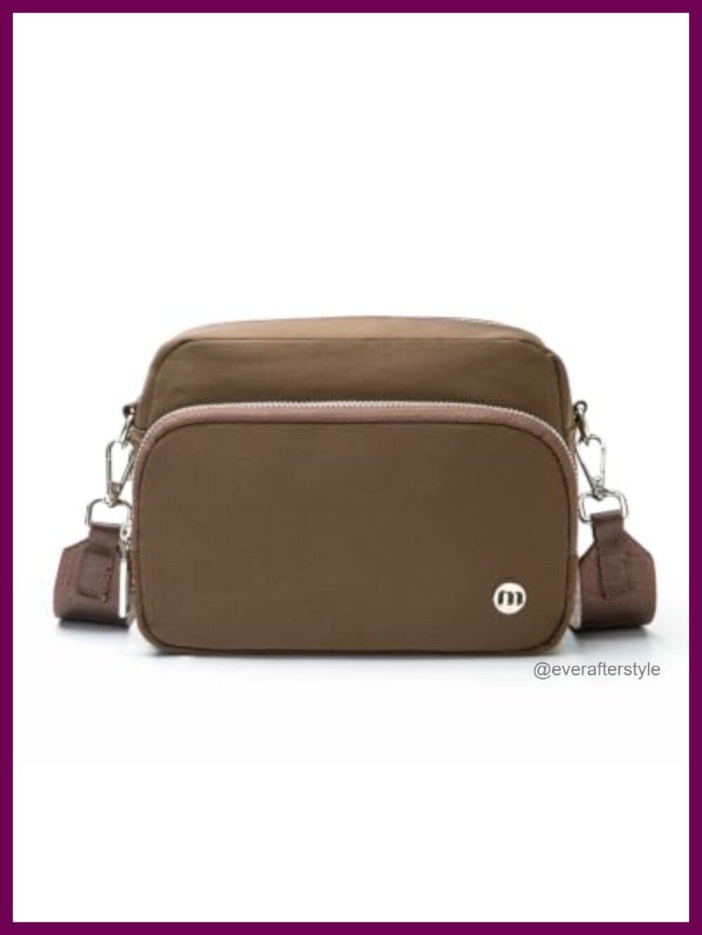 Mini Crossbody Bag Water Resistant Nylon Travel Purse Adjustable Strap